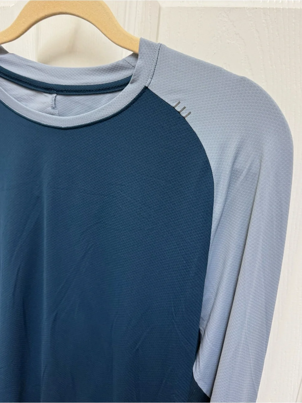 Lululemon Long Sleeve Athletic Top in Navy and Light Blue